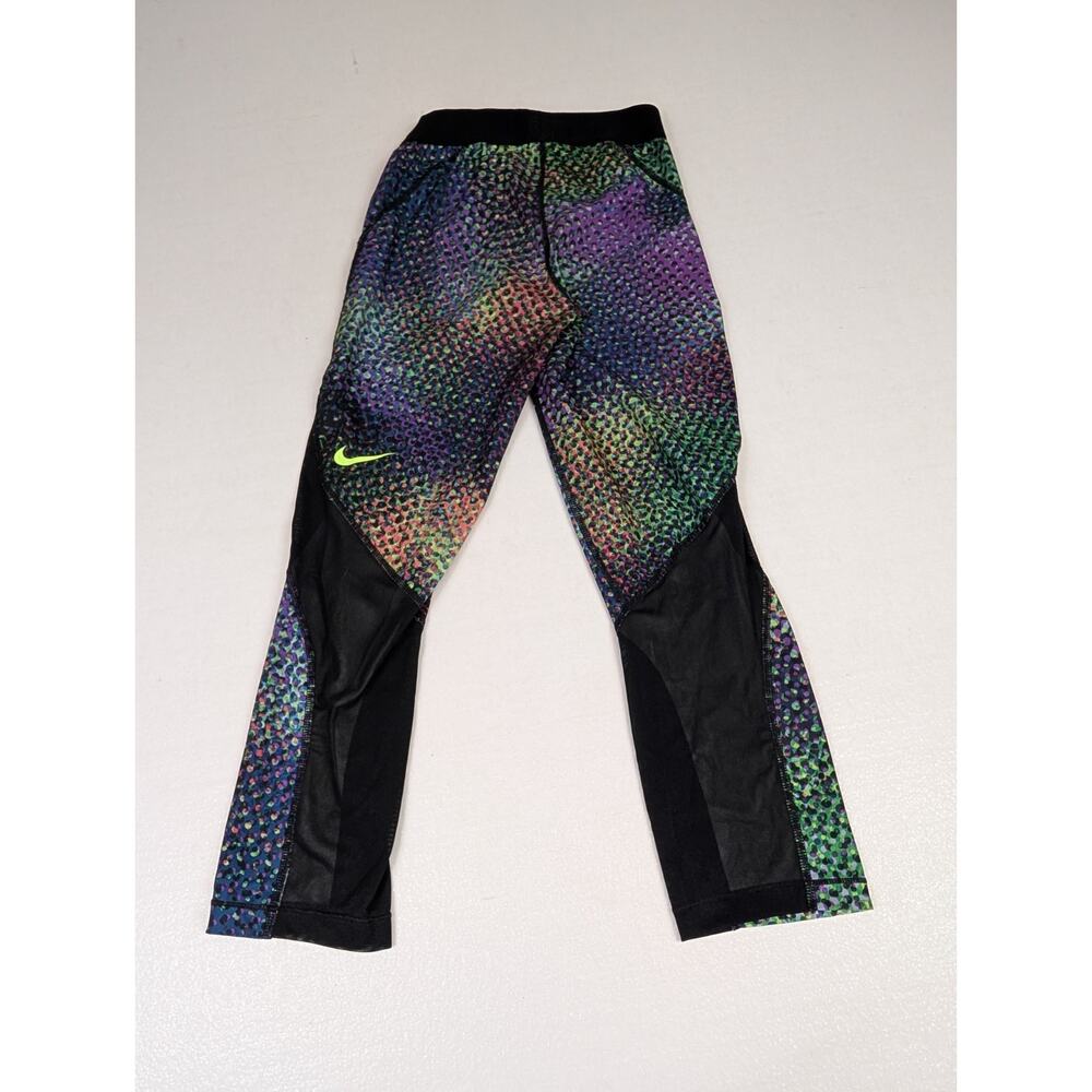 Nike Pro Womens Size Small Multi Colored Hypercool Glamour Tights Yoga Gym - Picture 6 of 7